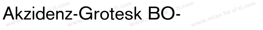 Akzidenz-Grotesk BO字体转换